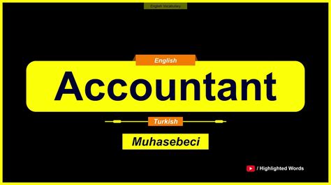 Accountant türkçe anlamı